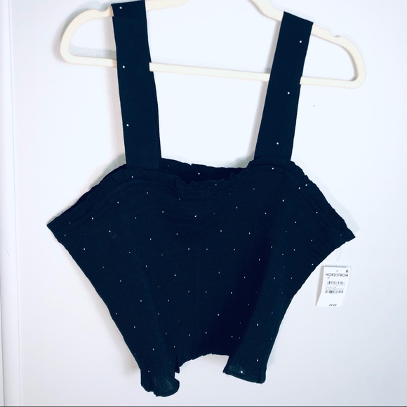 bp Tops Bp Smocked Tank Black With Dots Size 2x Nwt Nordstroms Rack